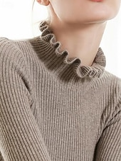 Pentru femei Pulover Plover Șic Stradă Casual Culoare solidă Guler Pe Gât Tricotat Manșon Lung Topuri obișnuite Tricotat Zilnic Ieșire Sfârșit de săptămână Negru Alb Toamnă Iarnă ieftine Culori Solide-Pentru femei Pulover Plover Șic Stradă Casual Culoare solidă Guler Pe Gât Tricotat Manșon Lung Topuri obișnuite Tricotat Zilnic Ieșire Sfârșit de săptămână Negru Alb Toamnă Iarnă