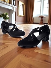  Groene fluwelen Mary Jane-pumps voor dames – retroschoenen met kruisbandjes en blokhak uit de jaren 50 voor Gatsby-feesten, cocktails en formele evenementen