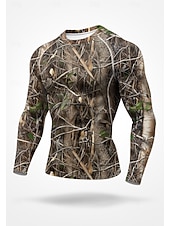 Недорогие Футболки и майки для бега-Муж. Футболка для бега Спортивная рубашка Фитнес-рубашка Рубашка тренировки Беговой верх Длинный рукав Футболка Футболка Лето Весна Осень Зима Растения UPF 50 Устойчивость к УФ УПФ 50+ Мягкий