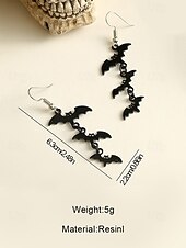 お買い得  ハロウィンアクセサリー-女性用ハロウィンスパイダー＆コウモリドロップイヤリング - コスチュームパーティー、コスプレ、ナイトウェアに最適なゴシックパンク合金製ダングルジュエリー