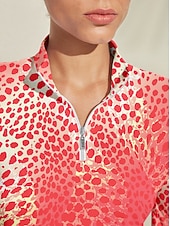 baratos Polos &amp; Quarterzips-Mulheres Camisa polo de caminhada Vermelho Manga Longa Blusas Roupas femininas de golfe, roupas, roupas, roupas