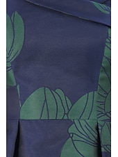 abordables Robes de Soirée en A-A-Line Robe de soirée élégante robe formelle mariage longueur au sol à manches courtes col de chemise poche satin avec imprimé floral