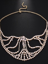 abordables Accesorios de Máscara-Mascarilla facial de cristal de perla de lujo para mujer, elegante accesorio de disfraz para bailes de máscaras y fiestas de Halloween.