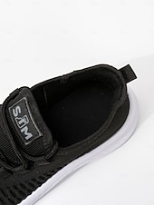 levne Dámské tenisky-Dámské široké žluté tenisky z flyknit pleteniny, lehká ležérní obuv na chůzi pro sport a streetwear
