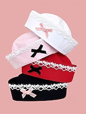 tanie Kapelusze damskie-Damska czapka marynarska z napisem z kryształków, stylowa czapka do strojów K-pop, na bal maskowy i jako dodatek do kostiumów scenicznych