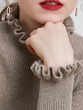 Pentru femei Pulover Plover Șic Stradă Casual Culoare solidă Guler Pe Gât Tricotat Manșon Lung Topuri obișnuite Tricotat Zilnic Ieșire Sfârșit de săptămână Negru Alb Toamnă Iarnă ieftine Culori Solide-Pentru femei Pulover Plover Șic Stradă Casual Culoare solidă Guler Pe Gât Tricotat Manșon Lung Topuri obișnuite Tricotat Zilnic Ieșire Sfârșit de săptămână Negru Alb Toamnă Iarnă