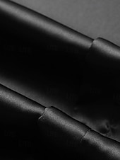 levne Volný-Pánské Saténové kalhoty Kalhoty Oblekové Hedvábí jako Oblek Kalhoty Kapsy Straight-Leg Bez vzoru Prodyšné Plná délka Svatební Párty Obchod Módní Šik ven Černá Bílá Neelastické