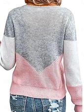 Dámské Svetr Na běžné nošení Měkké Geometrický Rýhovaný Tričkový Slátanina Pletený Dlouhý rukáv Běžné topy Plést Venkovní Denní Víkend Černá Žlutá Podzim Zima levne Pevné barvy-Dámské Svetr Na běžné nošení Měkké Geometrický Rýhovaný Tričkový Slátanina Pletený Dlouhý rukáv Běžné topy Plést Venkovní Denní Víkend Černá Žlutá Podzim Zima