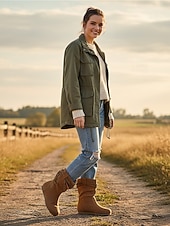 olcso Slouch Boots-Női velúr csizma, fonott bojtos részletekkel, bohém lezser stílusú, kényelmes, lapos talpú cipő, női városi utcai viseletre és mindennapi viseletre.