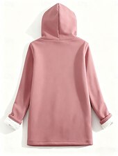 olcso Karácsonyi pulóver-Női Pulóver Hoodie pulóver Grafika Szöveg Alkalmi Comfrt Hosszú ujj Kapucni Normál felsők Utca Hétköznapi Nyomtatott Arcpír rózsaszín Medence Szürke Ősz Tél