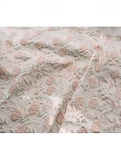  A-Linie Kleid Knöchellänge Cocktailkleider Partykleider Elegant Vintage Halbarm V Ausschnitt Hochzeitsgast Kirche Abnehmbar Jacquard mit Schleife(n) Blume