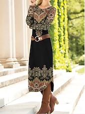 Жен. Платье средней длины Платье-футляр Платье прямого кроя Для вечеринки На каждый день Богемный Для вечеринок Свадебный гость Повседневные Стандартный Графика Геометрический принт Огурцы Недорогие Бохо платье-Жен. Платье средней длины Платье-футляр Платье прямого кроя Для вечеринки На каждый день Богемный Для вечеринок Свадебный гость Повседневные Стандартный Графика Геометрический принт Огурцы