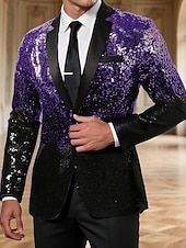 رجالي سترة عمل حفلة كوكتيل حفلة الزفاف موضة كاجوال الربيع الخريف بوليستر تدريجي ترتر جيب مريح صدر فردي سترة رياضية أزرق أرجواني ذهبي أخضر رخيصةأون سترات كلاسيكية للرجال-رجالي سترة عمل حفلة كوكتيل حفلة الزفاف موضة كاجوال الربيع الخريف بوليستر تدريجي ترتر جيب مريح صدر فردي سترة رياضية أزرق أرجواني ذهبي أخضر