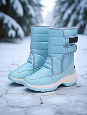 baratos Botas de neve e inverno-botas femininas impermeáveis com tira de velcro, botas de neve de inverno isoladas e confortáveis para clima com neve, esportes ao ar livre e caminhadas