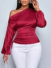 نسائي قميص أنيقة متأنق بقعة سهل أنيق كاجوال كم طويل جفاء قمصان عادية مناسب للبس اليومي مناسب للخارج غير المتماثلة أصفر وردي بلاشيهغ أحمر مشمشي الربيع الخريف رخيصةأون قمصان أنيقة-نسائي قميص أنيقة متأنق بقعة سهل أنيق كاجوال كم طويل جفاء قمصان عادية مناسب للبس اليومي مناسب للخارج غير المتماثلة أصفر وردي بلاشيهغ أحمر مشمشي الربيع الخريف