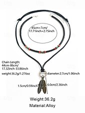 preiswerte Herrenschmuck-Herren-Halskette mit mehrlagigem Federanhänger, verstellbarer Tribal-Boho-Choker-Schmuck aus Legierung für Partys, Festivals und Freizeitkleidung