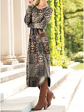 Жен. Платье средней длины Платье-футляр Платье прямого кроя Для вечеринки На каждый день Богемный Для вечеринок Свадебный гость Повседневные Стандартный Графика Геометрический принт Огурцы Недорогие Бохо платье-Жен. Платье средней длины Платье-футляр Платье прямого кроя Для вечеринки На каждый день Богемный Для вечеринок Свадебный гость Повседневные Стандартный Графика Геометрический принт Огурцы