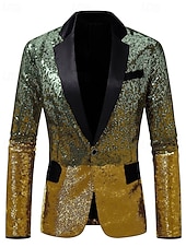 رجالي سترة عمل حفلة كوكتيل حفلة الزفاف موضة كاجوال الربيع الخريف بوليستر تدريجي ترتر جيب مريح صدر فردي سترة رياضية أزرق أرجواني ذهبي أخضر رخيصةأون سترات كلاسيكية للرجال-رجالي سترة عمل حفلة كوكتيل حفلة الزفاف موضة كاجوال الربيع الخريف بوليستر تدريجي ترتر جيب مريح صدر فردي سترة رياضية أزرق أرجواني ذهبي أخضر