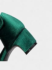  Groene fluwelen Mary Jane-pumps voor dames – retroschoenen met kruisbandjes en blokhak uit de jaren 50 voor Gatsby-feesten, cocktails en formele evenementen