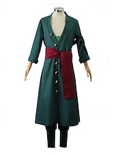 abordables Disfraces de anime-Aventurero del océano Swordsman Pirata del Sombrero de Paja Animé Traje de cosplay Accesorios Trajes De Cosplay Víspera de Todos los Santos Carnaval Disfraz Para Chico Niños Adulto
