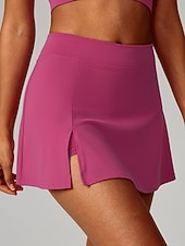 Dame الالتفاف A-linje Mote Fritid Mini Høy Midje Skjørt عادي 2 i 1 Elastisk Sport & Utendørs Daglig Svart Hvit Rosa Blå Sommer Polyester billige Aktive skjørt-Dame الالتفاف A-linje Mote Fritid Mini Høy Midje Skjørt عادي 2 i 1 Elastisk Sport & Utendørs Daglig Svart Hvit Rosa Blå Sommer Polyester