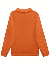 זול טי-שירט פשוטה-בגדי ריקוד נשים חולצה רוכסן צבע אחיד מסוגנן יום יומי סגנונות חוף שרוול ארוך צווארון חולצה חולצות רגילות יומי פול לבן ורוד מסמיק סגול כתום אביב סתיו חורף