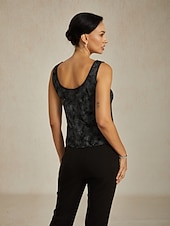 billige Jakker-Dame Bluse Dressy topper Elegant Stilfull 3/4 ermer Kinesisk Krave Vanlige topper Bryllupsgjest Arbeid Formell klær Svart Høst Vinter
