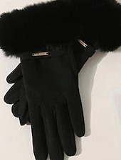 Femmes 1 Paire Bouts des doigts / Gants hiver Streetwear / Extérieur Gants - Couleur Unie Doigt complet abordables Gants-Femmes 1 Paire Bouts des doigts / Gants hiver Streetwear / Extérieur Gants - Couleur Unie Doigt complet