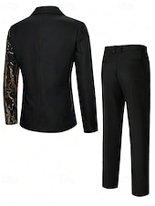 رجالي سترة الدعاوى عمل حفلة كوكتيل حفلة الزفاف 2 قطعتين موضة كاجوال الربيع الخريف بوليستر شجرة جيب Buttons مريح صدر فردي سترة رياضية أسود أبيض أحمر أزرق البحرية رخيصةأون سترات كلاسيكية للرجال-رجالي سترة الدعاوى عمل حفلة كوكتيل حفلة الزفاف 2 قطعتين موضة كاجوال الربيع الخريف بوليستر شجرة جيب Buttons مريح صدر فردي سترة رياضية أسود أبيض أحمر أزرق البحرية