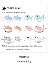 abordables Accesorios de moda-Pendientes de animales de Halloween para mujer: bonitos pendientes de aleación en 3D con dibujos de dinosaurios, cerdos e hipopótamos para fiestas, cosplay y regalos.