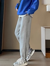お買い得  ストレートレッグパンツ-女性用 ジョガー チノパン 旅行度假风 ヴィンテージ ストリートファッション 全長 ミディアムウエスト 平織り ドローストリング ポケット ソフト 伸縮性あり 日常 アウトドア バケーション ダークグレー 暗灰色 ブラック 夏 春 秋 冬 レギュラー
