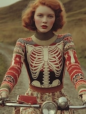 preiswerte Halloween Bluse und Shirts-Halloween Damenpullover Skelett Mode Lässig Grafik Skelett Rundhalsausschnitt Patchwork Gestrickte Lange Ärmel Reguläre Oberteile Strick Schwarz Rosa Herbst Winter