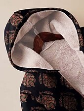 economico Felpe con Fodera in Fleece-Felpe con cappuccio per donna con zip foderate in pile grafiche floreali paisley calde attive vintage a maniche lunghe normali cappuccio top da casa lavoro festa serale quotidiano zip a patchwork