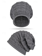 economico Cappelli da donna-berretto lavorato a maglia da donna – cappello caldo e morbido per l&#039;inverno, berretto casual elasticizzato per viaggi all&#039;aperto e uso quotidiano