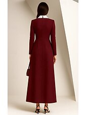 economico Abiti da smoking-abito da smoking a trapezio, tubino, formale, blazer, invitato a nozze, in crêpe elasticizzato, elegante, manica lunga, lunghezza al pavimento, revers a lancia, colletto doppiopetto