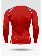 economico T-shirt e Canottiere da Corsa-Natale Per uomo Maglia a compressione Maglia da corsa Manica Lunga Livello Base Asciugatura Rapida Compressione Elasticizzato Traspirante Allenamento in Palestra Allenamento attivo Esercizio