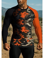 cheap Running Tee &amp; Tank Tops-Men&#039;s Unisex Running T-Shirt Athletic Shirt Gym Shirt Fitness Shirt Workout Shirt Color Block Long Sleeve Tee Tshirt Geometric UPF 50 UV Resistant Soft Sweat wicking Mountain Bike / MTB Gym Workout