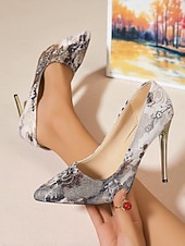 olcso Stiletto sarkú cipők-női kék virágmintás jacquard tűsarkú cipő - elegáns hegyes orrú, fémes arany sarokkal mindennapi viseletre, koktélpartikra és esti rendezvényekre