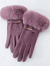 Femmes 1 Paire Bouts des doigts / Gants hiver Streetwear / Extérieur Gants - Couleur Unie Doigt complet abordables Gants-Femmes 1 Paire Bouts des doigts / Gants hiver Streetwear / Extérieur Gants - Couleur Unie Doigt complet