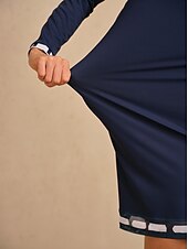 Naisten golf mekko Laivaston sininen Pitkähihainen Hameet Naisten Golfasut Vaatteet Asut Vaatteet halpa Golf Mekot-Naisten golf mekko Laivaston sininen Pitkähihainen Hameet Naisten Golfasut Vaatteet Asut Vaatteet