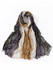 economico Accessori di Natale-sciarpa plissettata multicolore da uomo: morbida ed elegante, perfetta per la moda invernale e come regalo di Natale