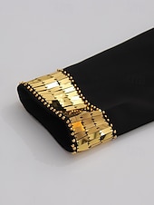 abordables Blazers et Gilets-Blazer sur mesure pour femme, veste structurée à paillettes dorées, double boutonnage, formel, élégant, revers en pointe, poche à rabat, boutons recouverts uniquement sur le dessus
