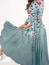 Femmes Robe Longue Maxi Robe Robe bohème Élégant ancien Mode Extérieur Soirée Quotidien Coupe régulière Graphique Papillon manche longue Col ras du cou Aqua bleu Jaune Rose Claire Bleu Printemps abordables Robe Boho-Femmes Robe Longue Maxi Robe Robe bohème Élégant ancien Mode Extérieur Soirée Quotidien Coupe régulière Graphique Papillon manche longue Col ras du cou Aqua bleu Jaune Rose Claire Bleu Printemps