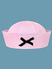 tanie Kapelusze damskie-Damska czapka marynarska z napisem z kryształków, stylowa czapka do strojów K-pop, na bal maskowy i jako dodatek do kostiumów scenicznych