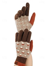 abordables Accessoires de Noël-gants d&#039;hiver tricotés pour femmes avec fonction écran tactile, mitaines en laine chaudes en plusieurs couleurs, cadeau de Noël pour l&#039;extérieur, vêtements décontractés et de vacances