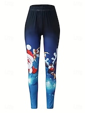 Жен. Леггинсы Мода Классический На каждый день Полная длина ЗавышеннаяPantsНовогодняя тематика Графика Снеговик В снежинку Рисунок Сохраняет тепло Мягкий Дышащий Эластичная Недорогие Рождественские штаны-Жен. Леггинсы Мода Классический На каждый день Полная длина ЗавышеннаяPantsНовогодняя тематика Графика Снеговик В снежинку Рисунок Сохраняет тепло Мягкий Дышащий Эластичная