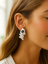 abordables Accesorios de moda-Pendientes de animales de Halloween para mujer: bonitos pendientes de aleación en 3D con dibujos de dinosaurios, cerdos e hipopótamos para fiestas, cosplay y regalos.