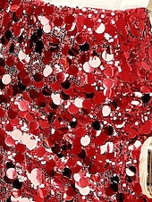 ieftine Fuste de petrecere-Pentru femei Fustă Bodycon Modă Sclipici Strălucitor &amp; Sclipitor Mini Talie Înaltă Fuste Simplu Paiete Micro-elastic Petrecere Stradă Bleumarin Negru Șampaniu Roz Îmbujorat Primăvară Poliester