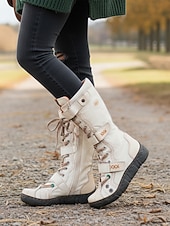 economico Stivali da combattimento-stivali da donna verdi con lacci alti fino al ginocchio – stivali da combattimento vintage da esterno per outfit autunnali, da fattoria, da festival e casual