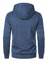 preiswerte Lässige Jacken-Herren Freizeitjacke Pullover Mantel Urlaub Täglich Warm Tasche Herbst Winter Einfach Mode Klassisch Mit Kapuze Regulär Schwarz Marineblau Blau Dunkelgray Jacken